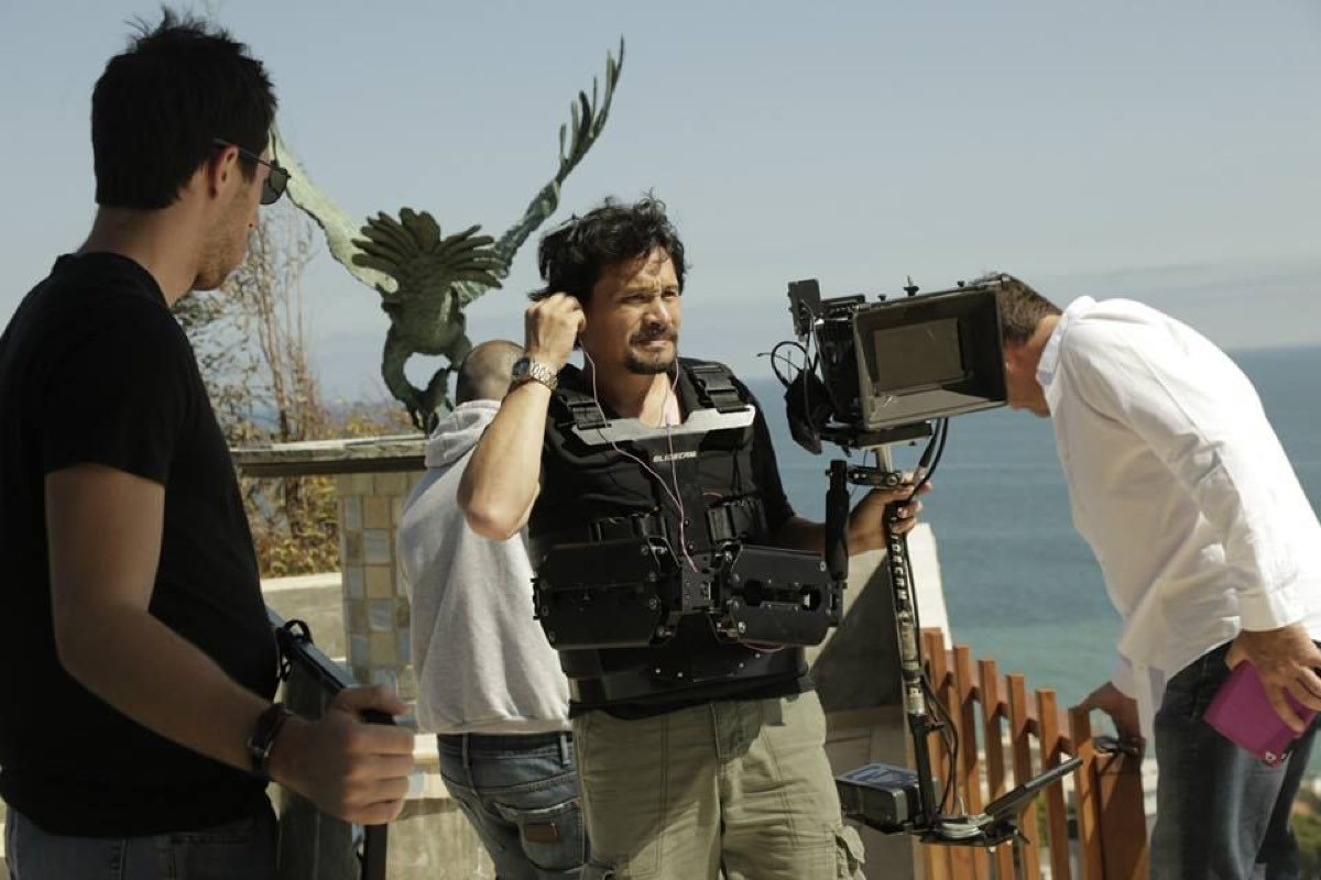 Behind the scenes on a location shoot