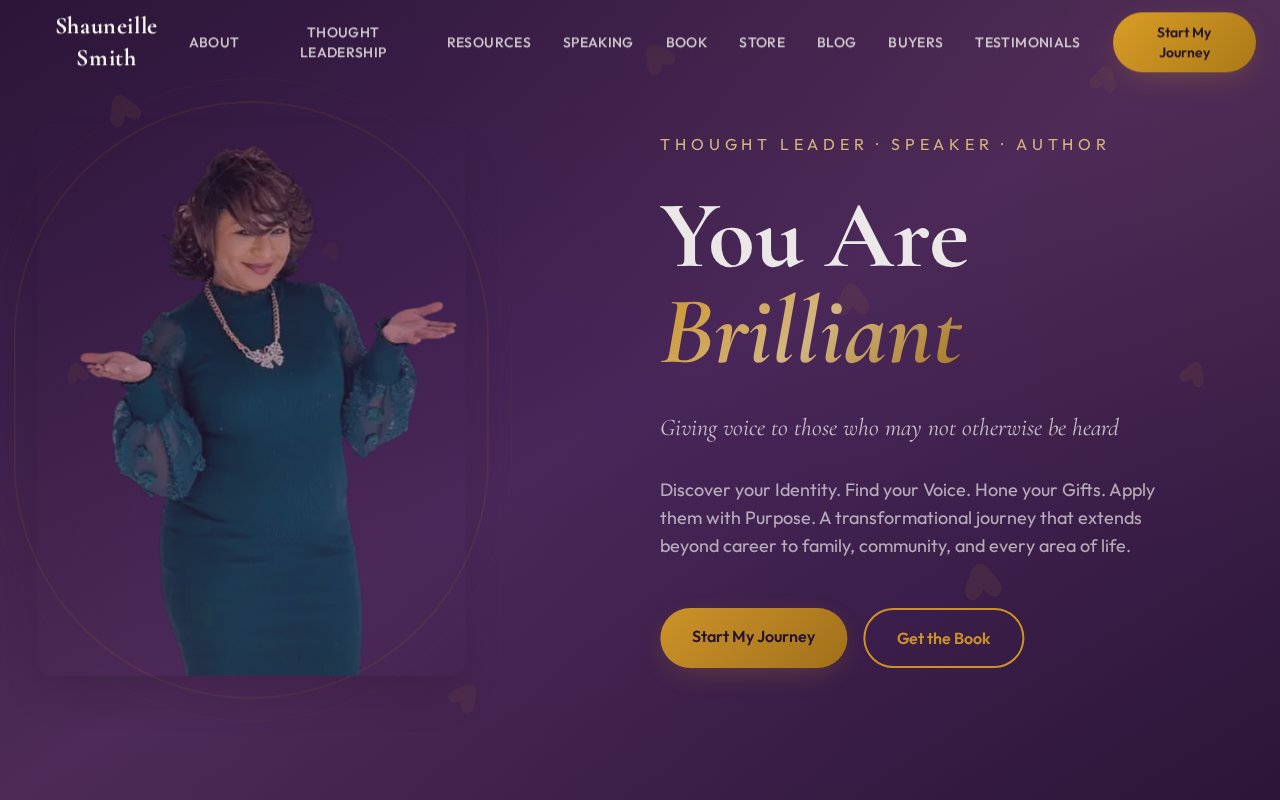Shauneille Smith authority website — thought leader, speaker, and author